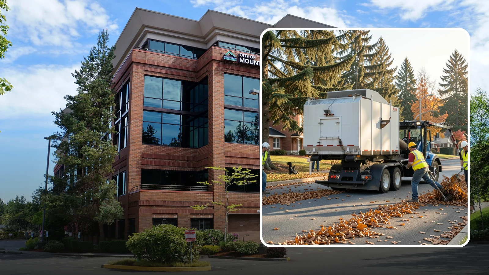 Leaf Collection in Mountlake Terrace, Snohomish County, WA - Seasonal collection and removal of fallen leaves from streets, gutters, and public grounds.