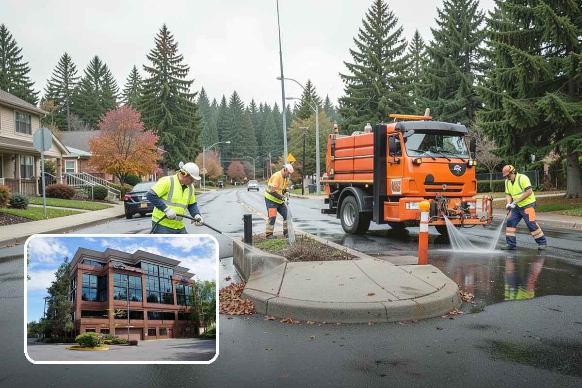 Leaf Collection in Mountlake Terrace, Snohomish County, WA - Clear gutters and catch basins
