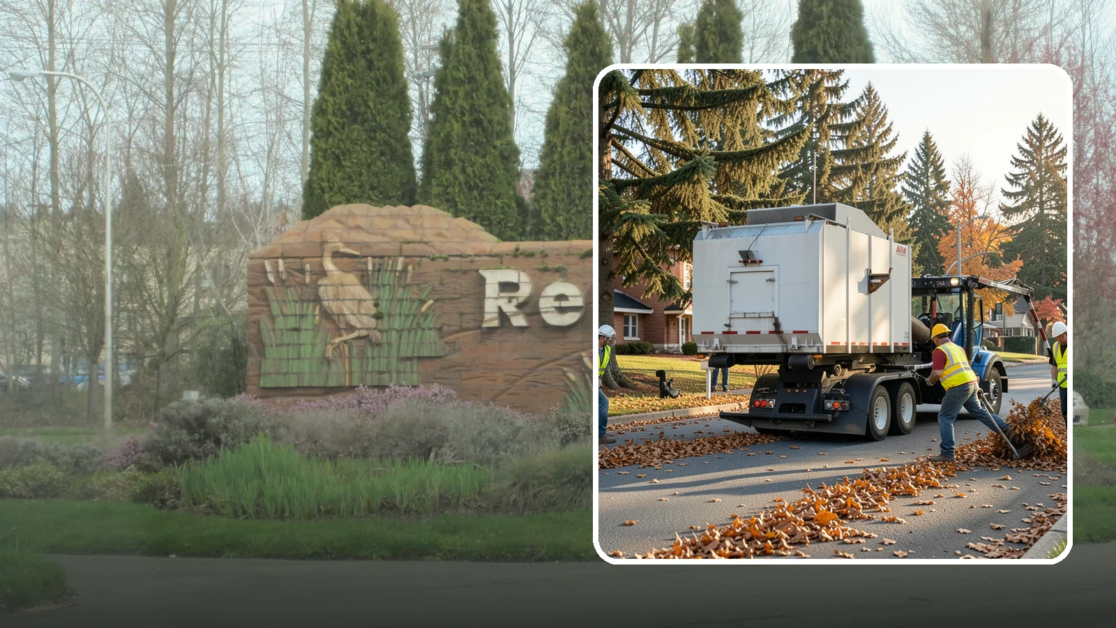 Leaf Collection in Renton, King County, WA - Seasonal collection and removal of fallen leaves from streets, gutters, and public grounds.