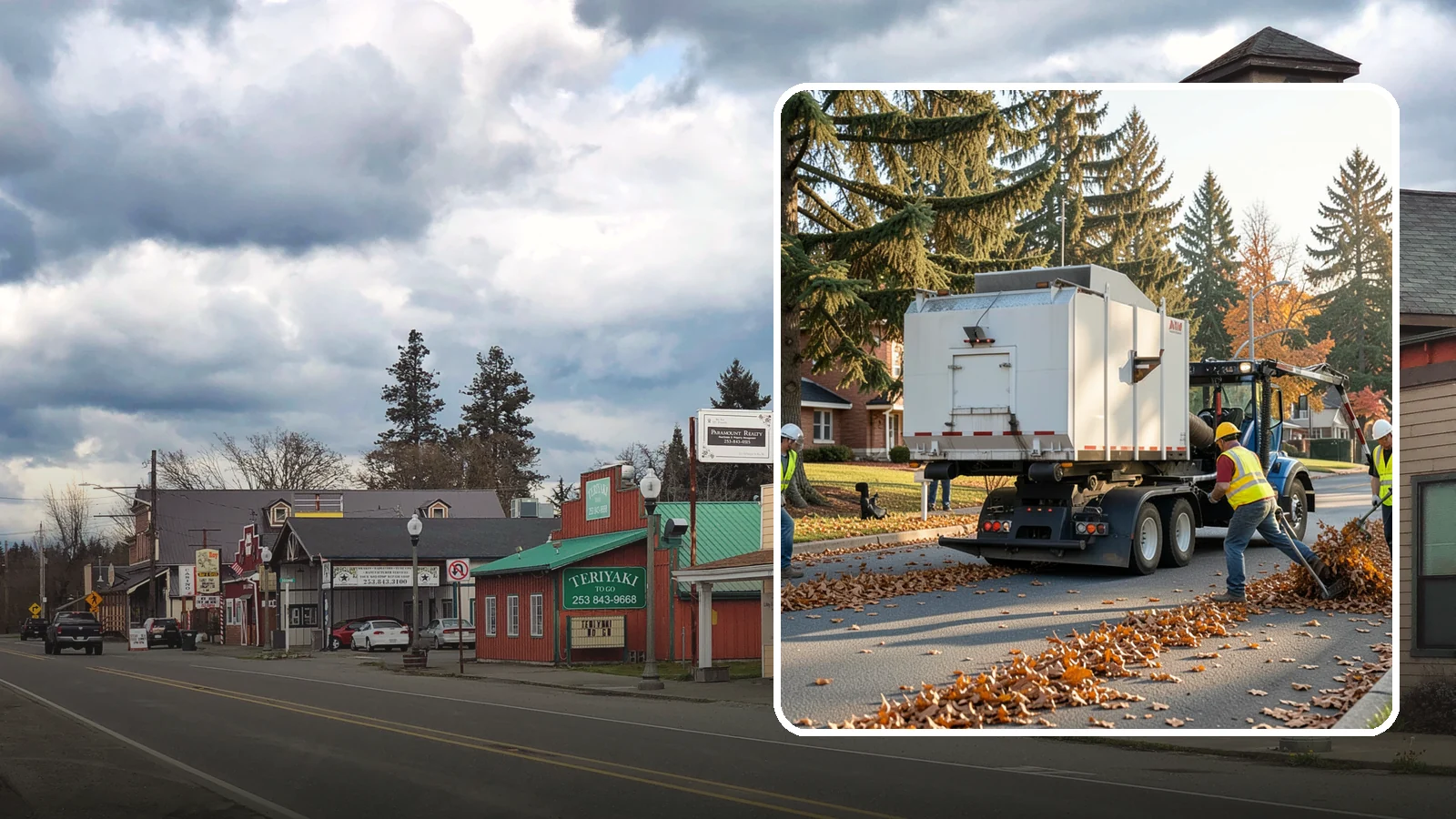 Leaf Collection in Roy, Pierce County, WA - Seasonal collection and removal of fallen leaves from streets, gutters, and public grounds.