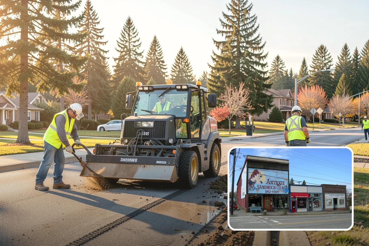 Leaf Collection in Ruston, Pierce County, WA - Clear gutters and catch basins