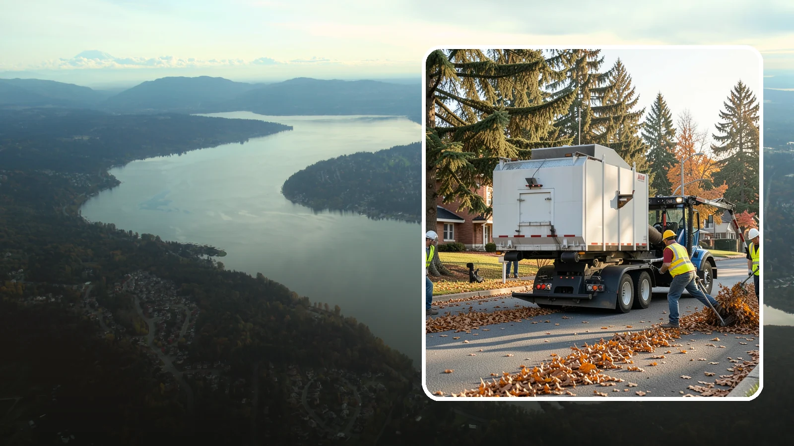 Leaf Collection in Sammamish, King County, WA - Seasonal collection and removal of fallen leaves from streets, gutters, and public grounds.