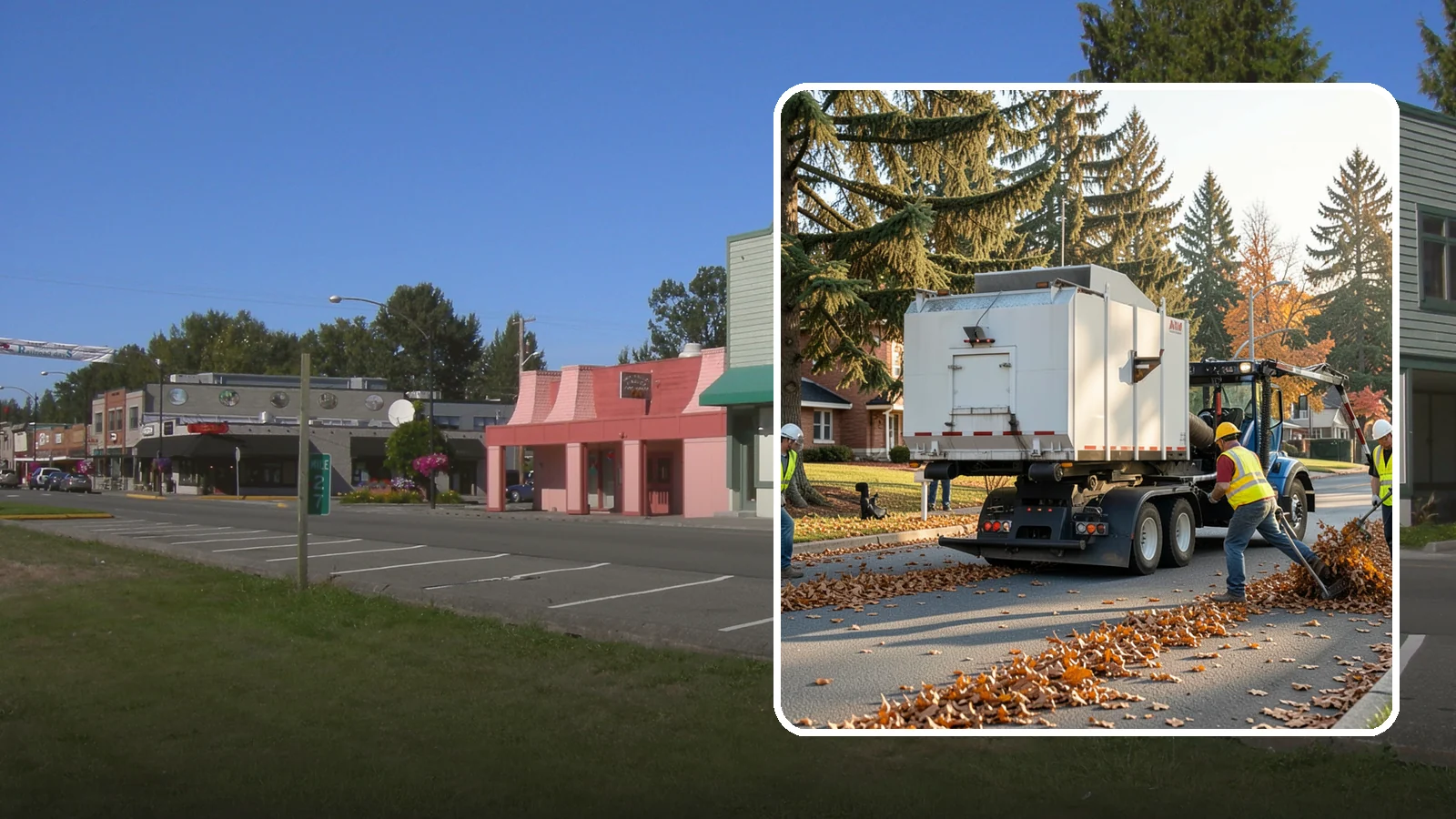 Leaf Collection in Snoqualmie, King County, WA - Seasonal collection and removal of fallen leaves from streets, gutters, and public grounds.