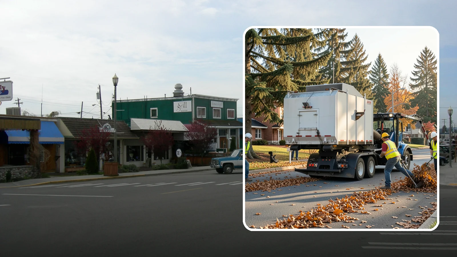 Leaf Collection in Stanwood, Snohomish County, WA - Seasonal collection and removal of fallen leaves from streets, gutters, and public grounds.