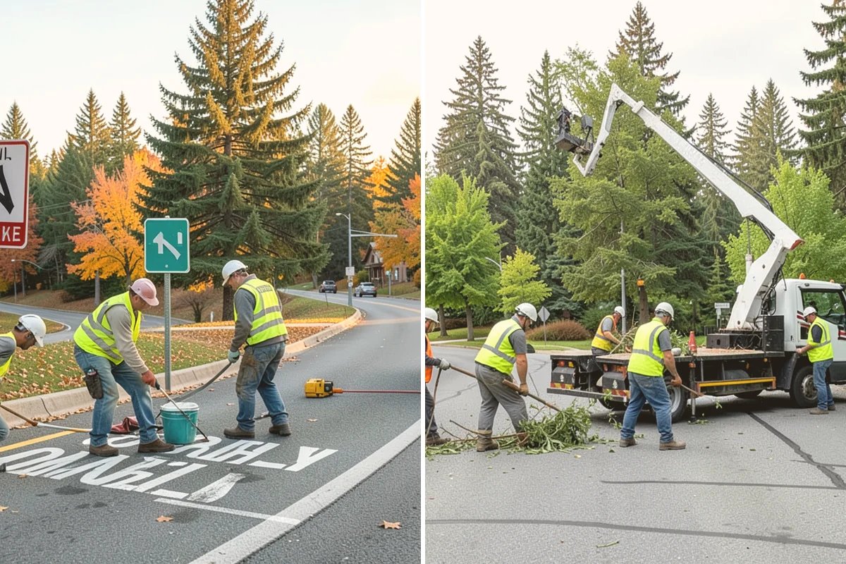 Leaf Collection in Stanwood, Snohomish County, WA - Set collection routes for the leaf season