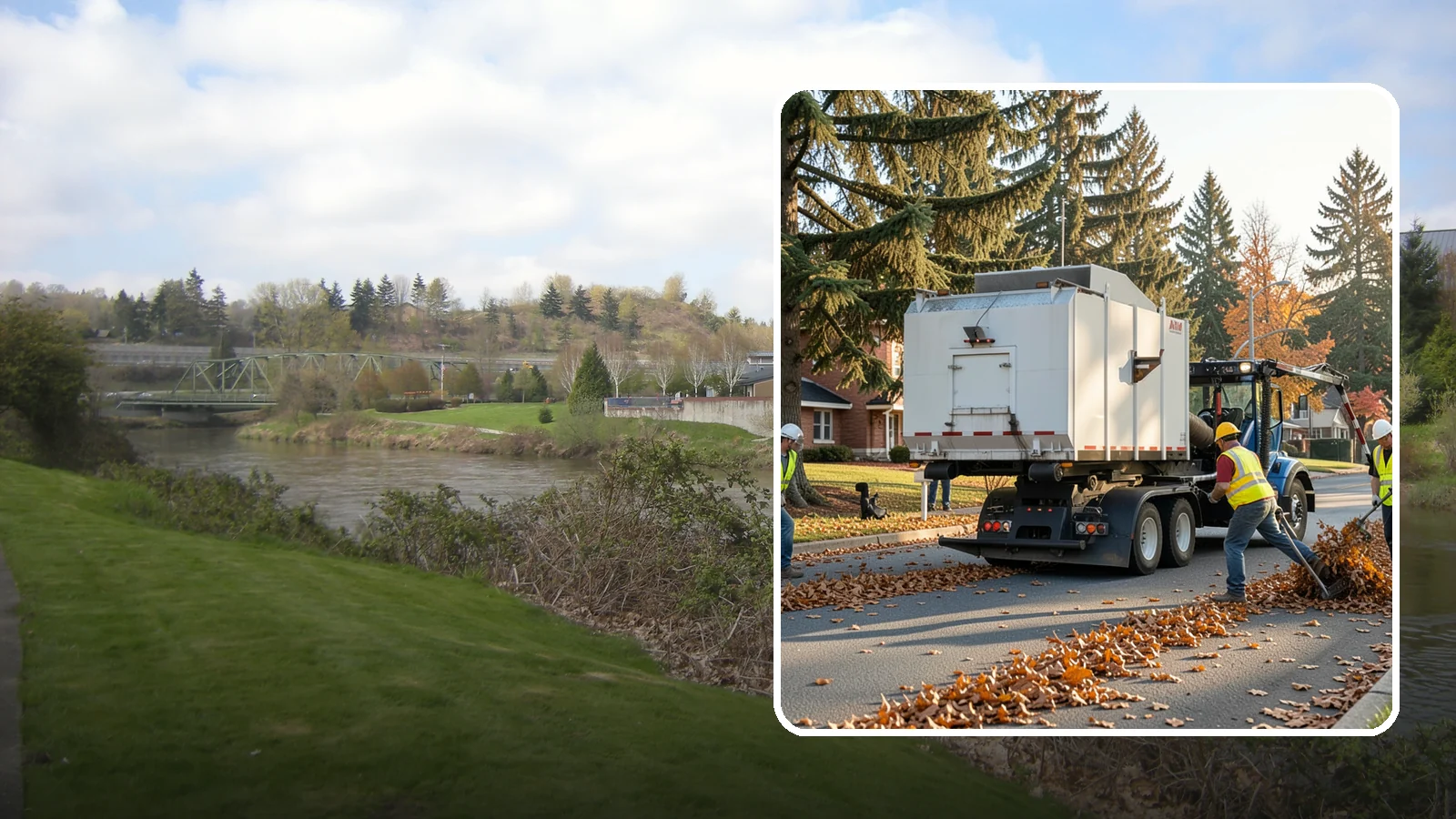 Leaf Collection in Tukwila, King County, WA - Seasonal collection and removal of fallen leaves from streets, gutters, and public grounds.