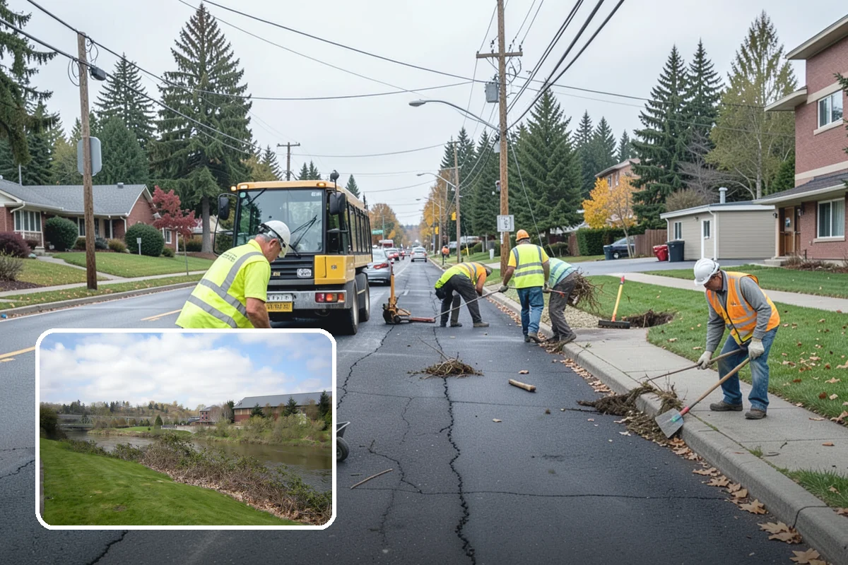 Leaf Collection in Tukwila, King County, WA - Clear gutters and catch basins