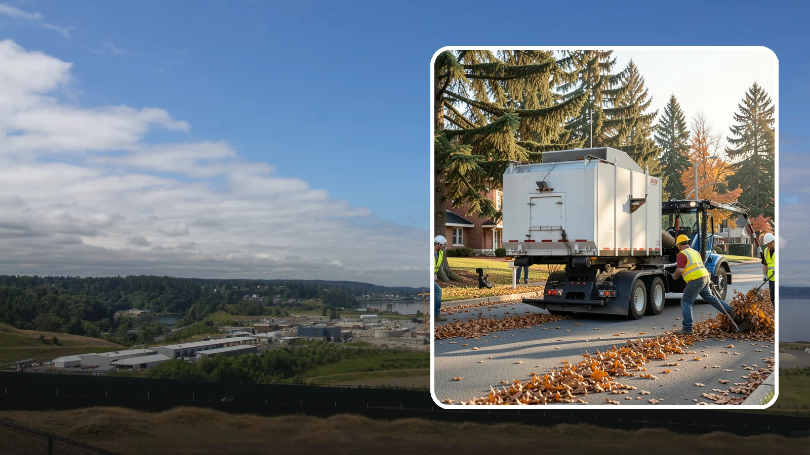 Leaf Collection in University Place, Pierce County, WA - Seasonal collection and removal of fallen leaves from streets, gutters, and public grounds.