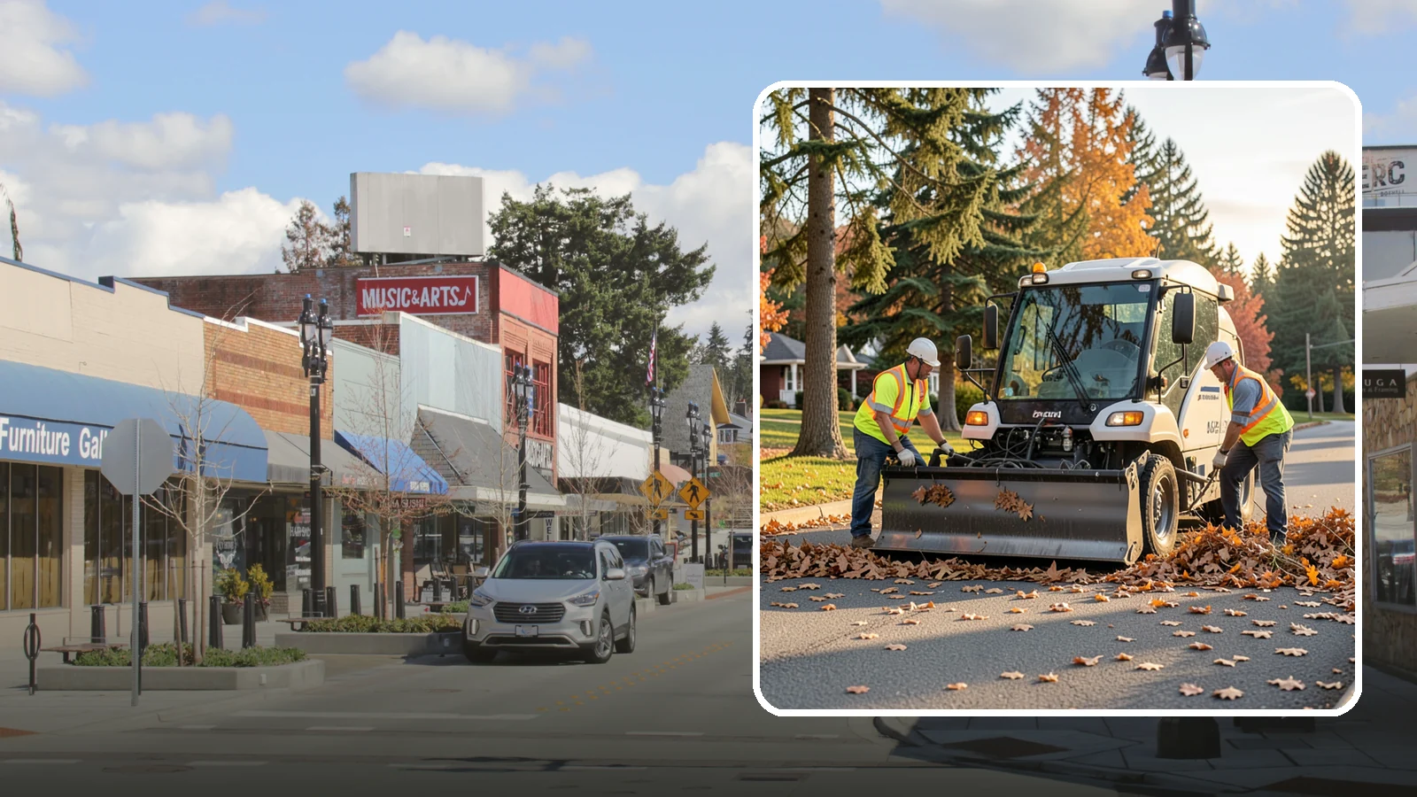 Leaf Removal Program in Bothell, King County, WA - A managed seasonal program that schedules recurring leaf pickups across a jurisdiction.