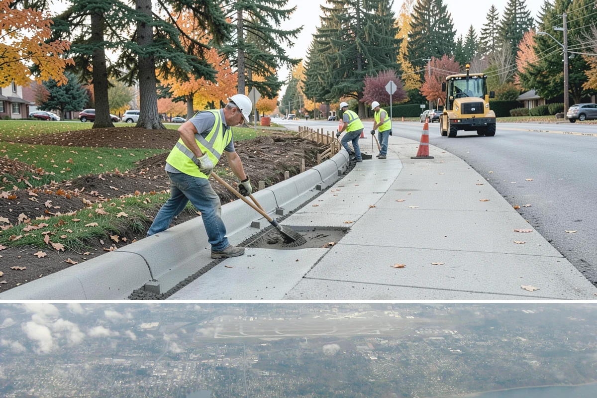 Leaf Removal Program in Burien, King County, WA - The program is timed to the full autumn drop, with pass frequency peaking at the height of leaf fall.