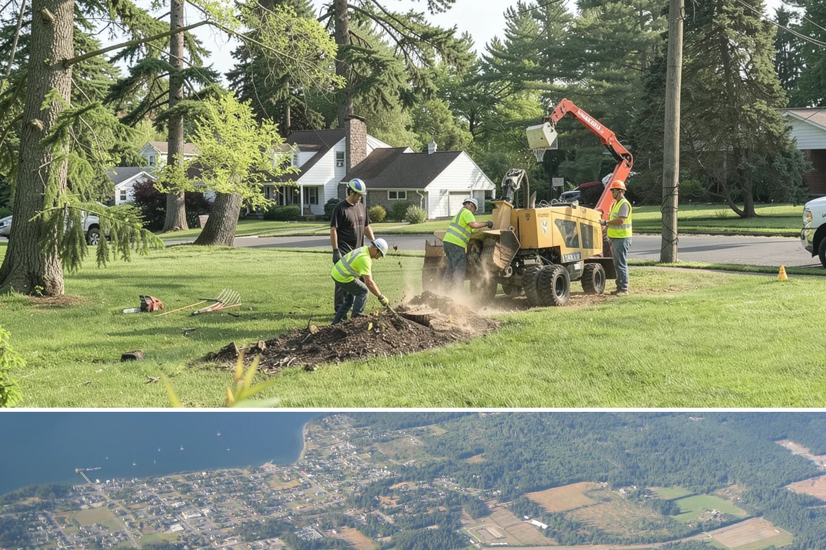 Leaf Removal Program in Coupeville, Island County, WA - The program is timed to the full autumn drop, with pass frequency peaking at the height of leaf fall.