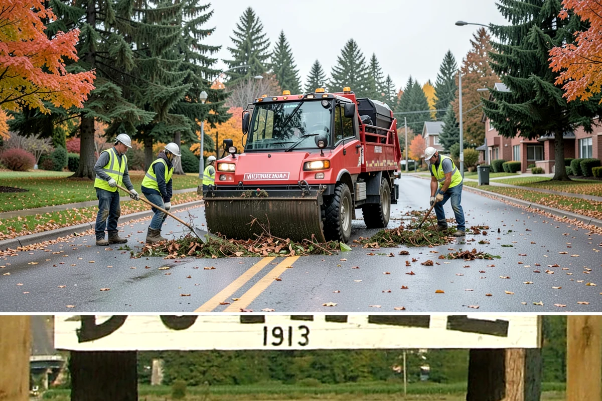 Leaf Removal Program in Duvall, King County, WA - The program is timed to the full autumn drop, with pass frequency peaking at the height of leaf fall.