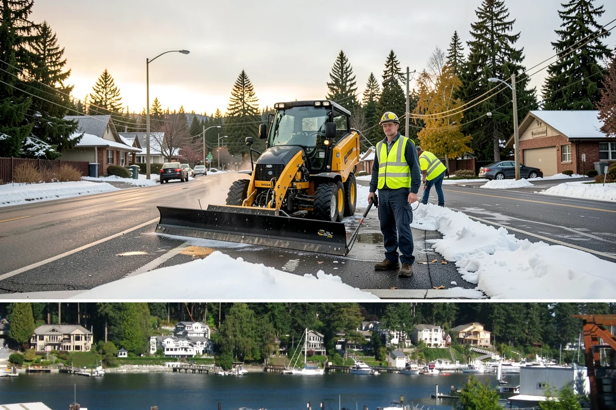 Leaf Removal Program in Gig Harbor, Pierce County, WA - The program is timed to the full autumn drop, with pass frequency peaking at the height of leaf fall.