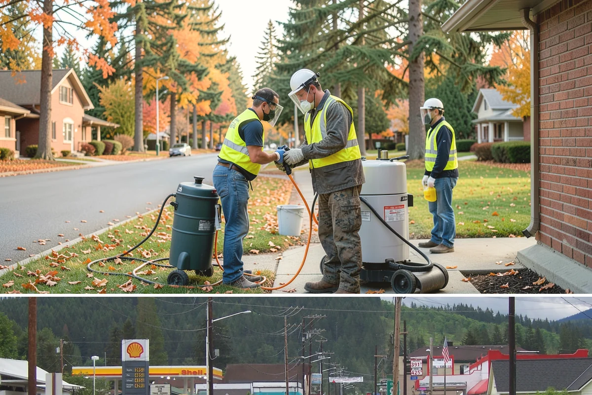 Leaf Removal Program in Granite Falls, Snohomish County, WA - The program is timed to the full autumn drop, with pass frequency peaking at the height of leaf fall.