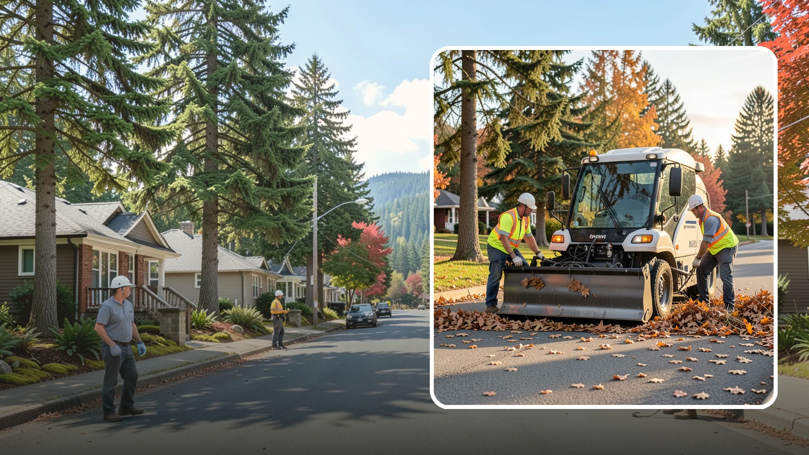 Leaf Removal Program in Hunts Point, King County, WA - A managed seasonal program that schedules recurring leaf pickups across a jurisdiction.