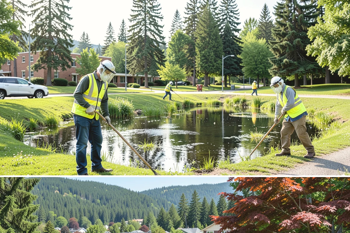Leaf Removal Program in Index, Snohomish County, WA - The program is timed to the full autumn drop, with pass frequency peaking at the height of leaf fall.