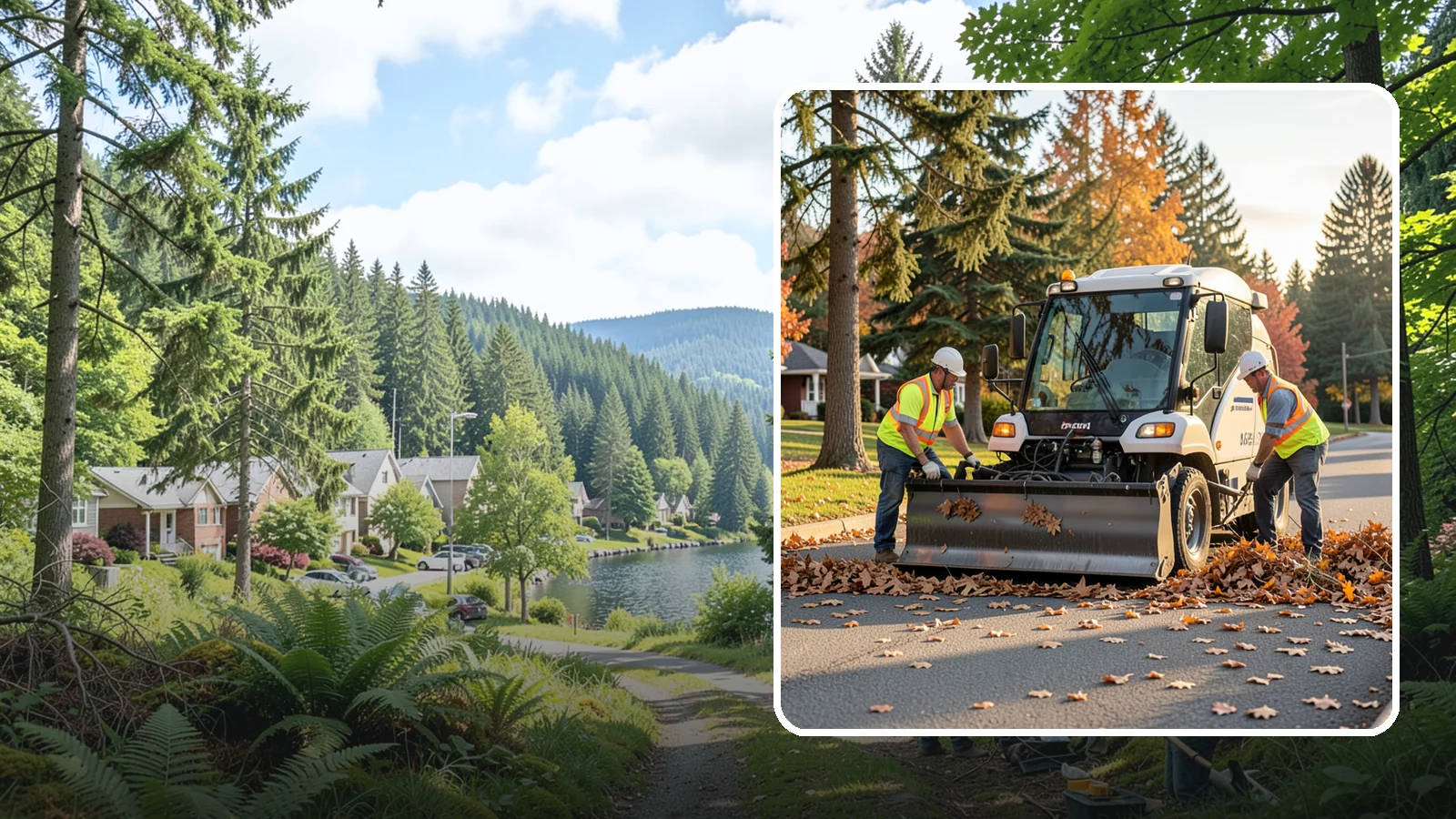 Leaf Removal Program in Lake Forest Park, King County, WA - A managed seasonal program that schedules recurring leaf pickups across a jurisdiction.
