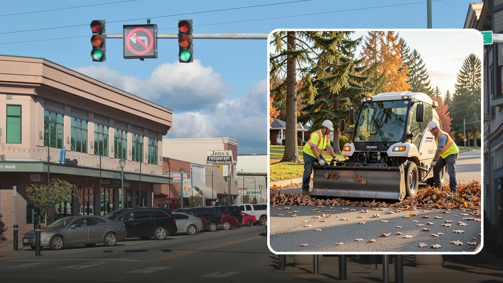 Leaf Removal Program in Monroe, Snohomish County, WA - A managed seasonal program that schedules recurring leaf pickups across a jurisdiction.