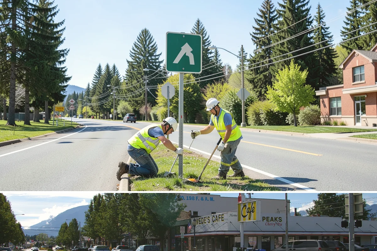 Leaf Removal Program in North Bend, King County, WA - The program is timed to the full autumn drop, with pass frequency peaking at the height of leaf fall.
