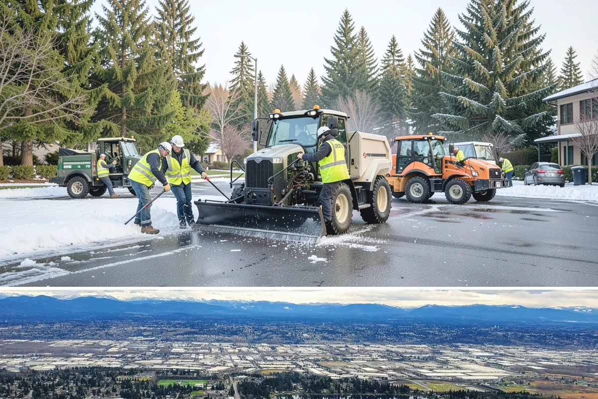 Leaf Removal Program in SeaTac, King County, WA - The program is timed to the full autumn drop, with pass frequency peaking at the height of leaf fall.