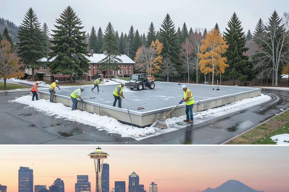 Leaf Removal Program in Seattle, King County, WA - The program is timed to the full autumn drop, with pass frequency peaking at the height of leaf fall.