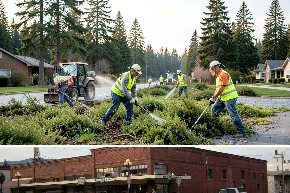 Leaf Removal Program in Sedro-Woolley, Skagit County, WA - The program is timed to the full autumn drop, with pass frequency peaking at the height of leaf fall.