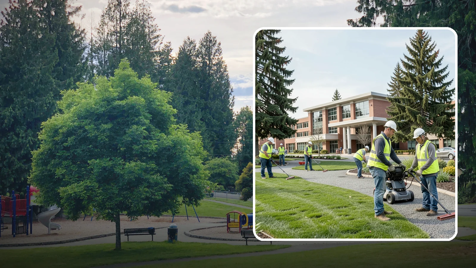 Library Grounds Maintenance in Bonney Lake, Pierce County, WA - Grounds maintenance for public library branches and library district facilities throughout Western Washington.