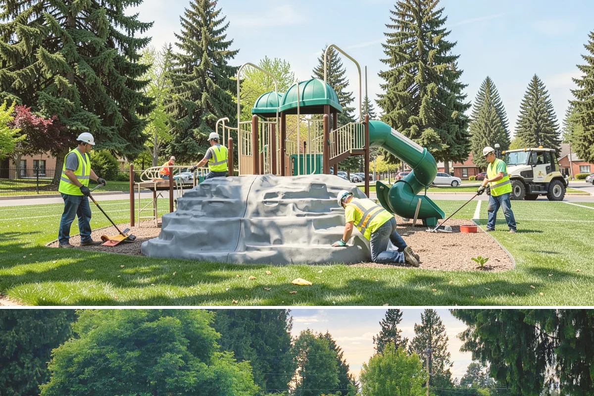 Library Grounds Maintenance in Bonney Lake, Pierce County, WA - Spring planting refreshes entry beds before summer reading programs draw peak foot traffic.