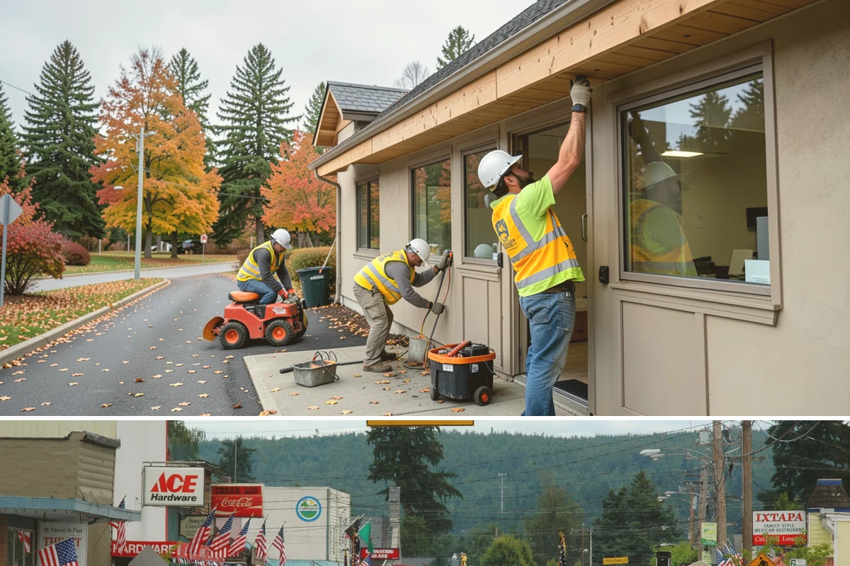Library Grounds Maintenance in Carnation, King County, WA - Spring planting refreshes entry beds before summer reading programs draw peak foot traffic.