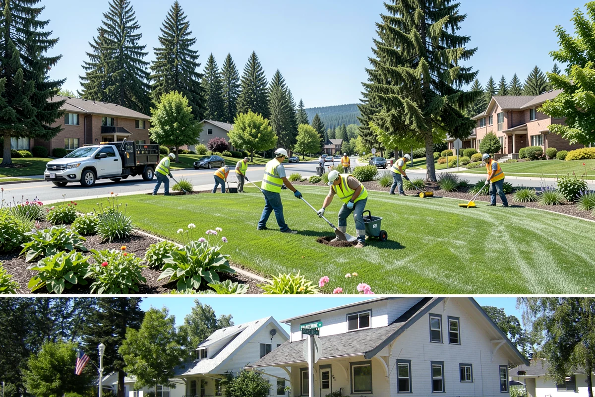 Library Grounds Maintenance in DuPont, Pierce County, WA - Spring planting refreshes entry beds before summer reading programs draw peak foot traffic.