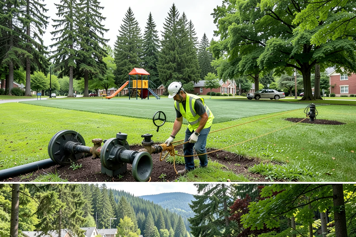 Library Grounds Maintenance in Lake Forest Park, King County, WA - Spring planting refreshes entry beds before summer reading programs draw peak foot traffic.