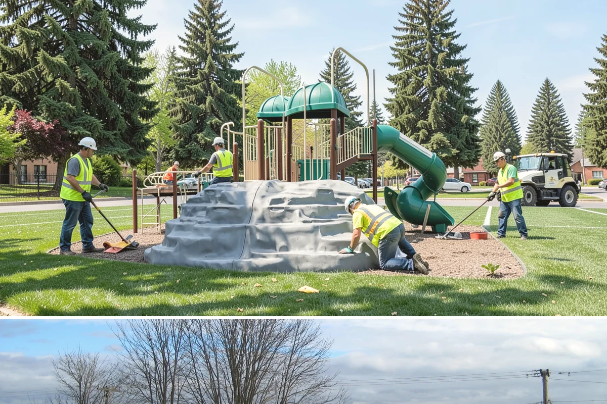 Library Grounds Maintenance in Langley, Island County, WA - Spring planting refreshes entry beds before summer reading programs draw peak foot traffic.