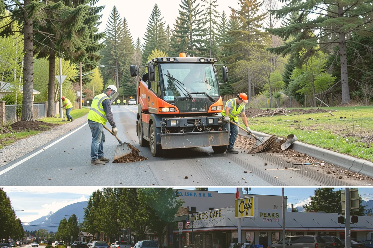 Library Grounds Maintenance in North Bend, King County, WA - Spring planting refreshes entry beds before summer reading programs draw peak foot traffic.