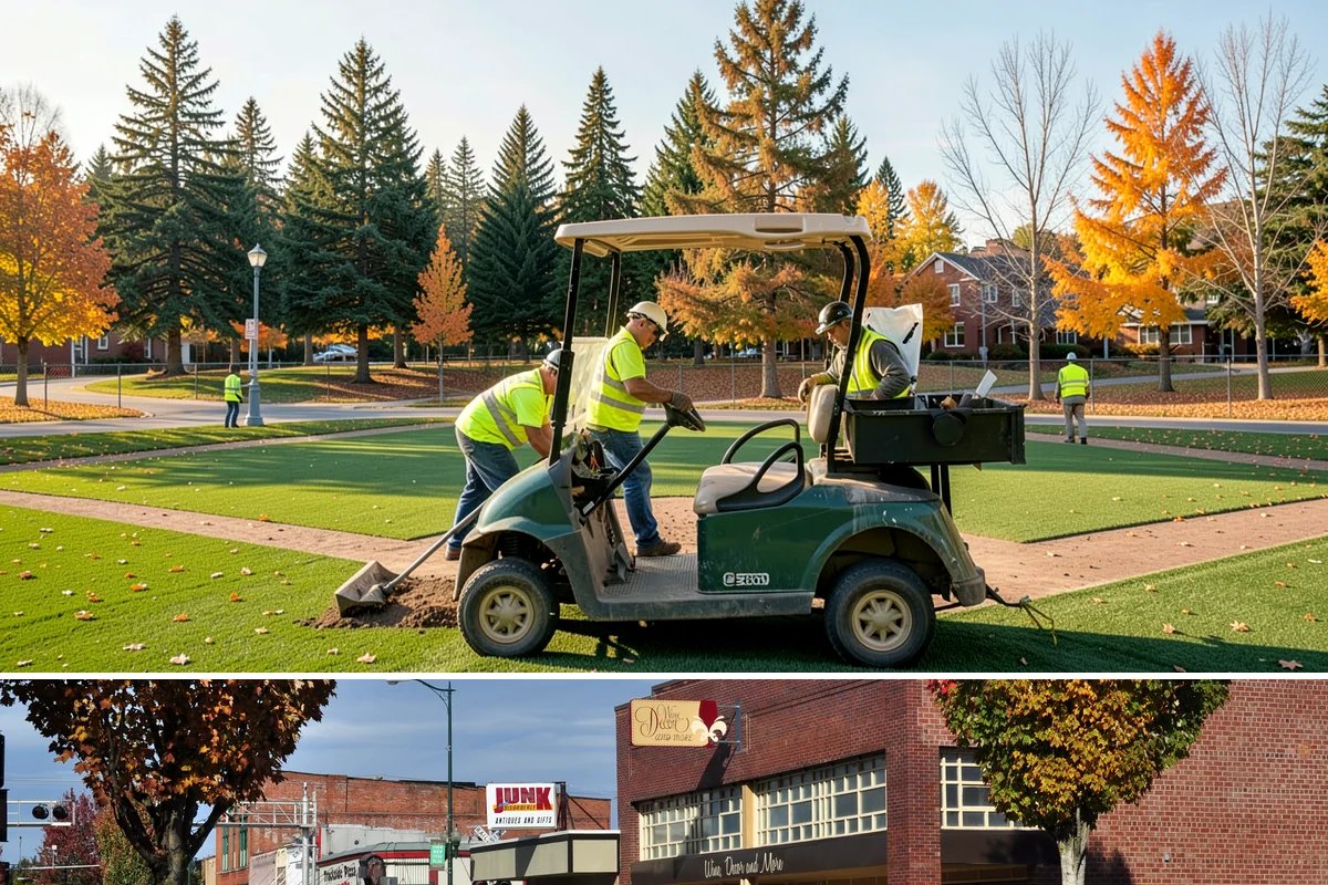 Library Grounds Maintenance in Puyallup, Pierce County, WA - Spring planting refreshes entry beds before summer reading programs draw peak foot traffic.