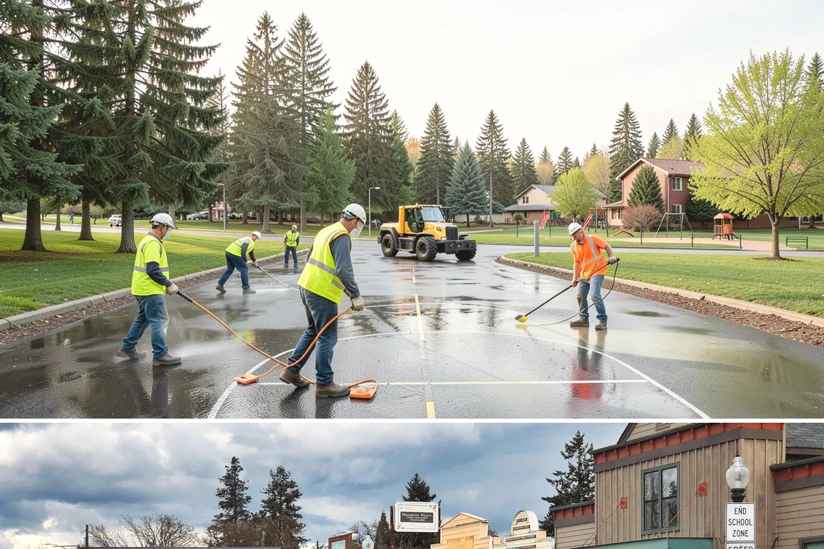 Library Grounds Maintenance in Roy, Pierce County, WA - Spring planting refreshes entry beds before summer reading programs draw peak foot traffic.