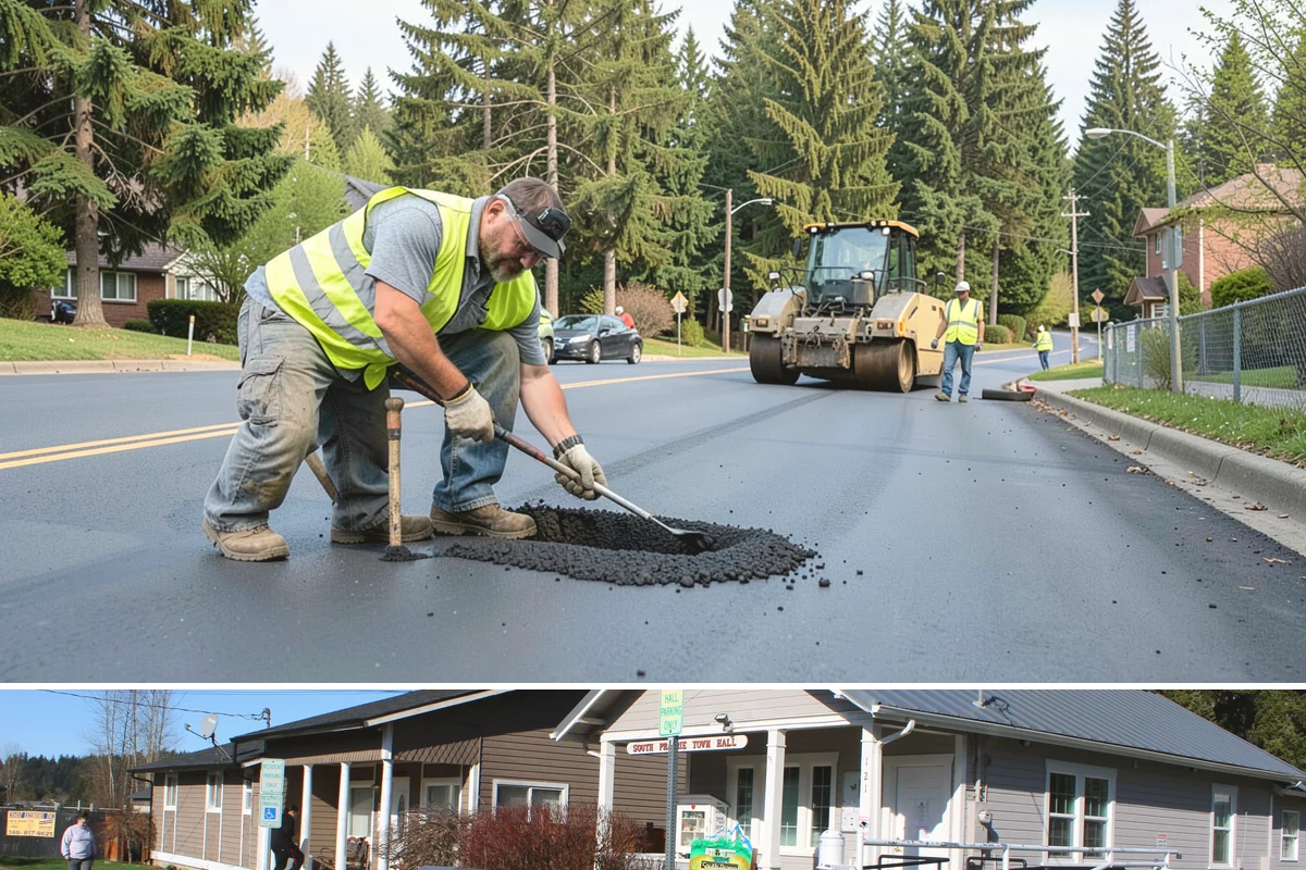 Library Grounds Maintenance in South Prairie, Pierce County, WA - Spring planting refreshes entry beds before summer reading programs draw peak foot traffic.
