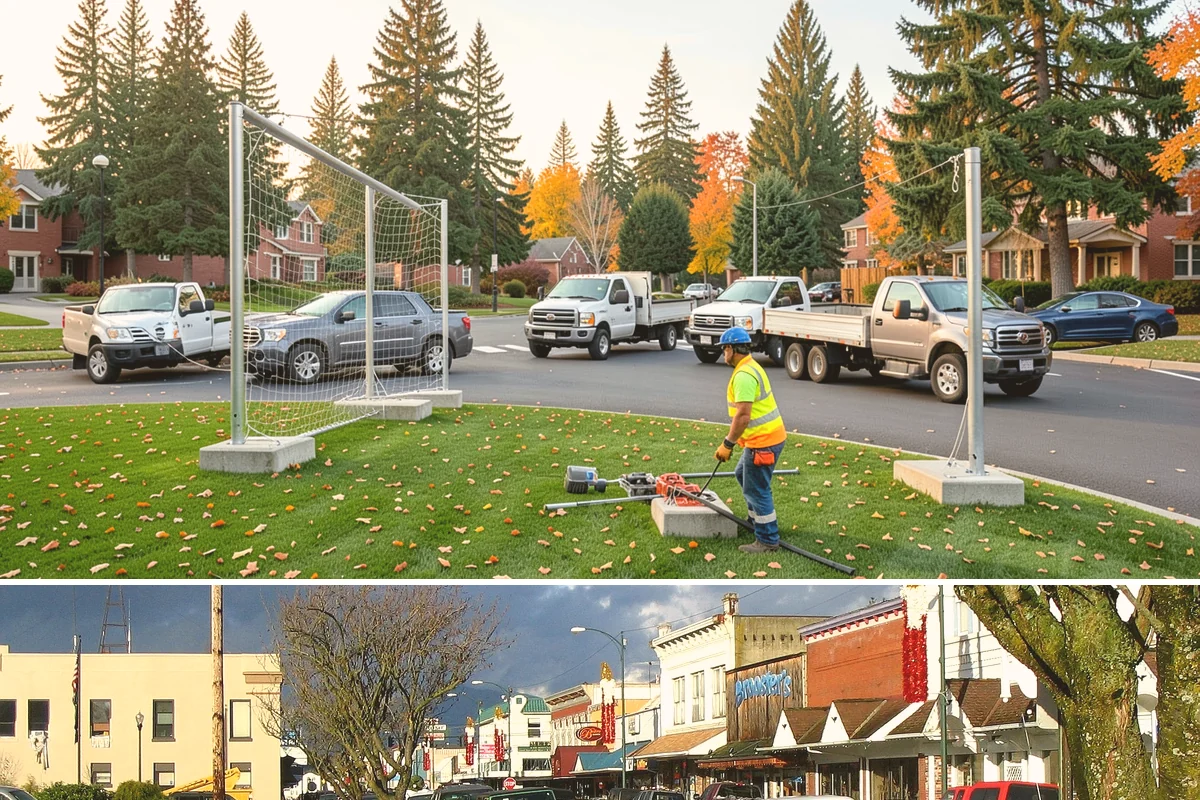 Line Striping in Arlington, Snohomish County, WA - Dry-weather months from late spring through early fall provide the best paint adhesion and cure conditions.