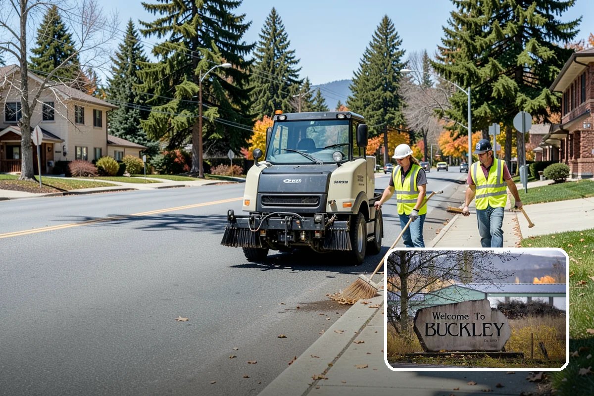 Line Striping in Buckley, Pierce County, WA - Well-defined lanes and parking stalls