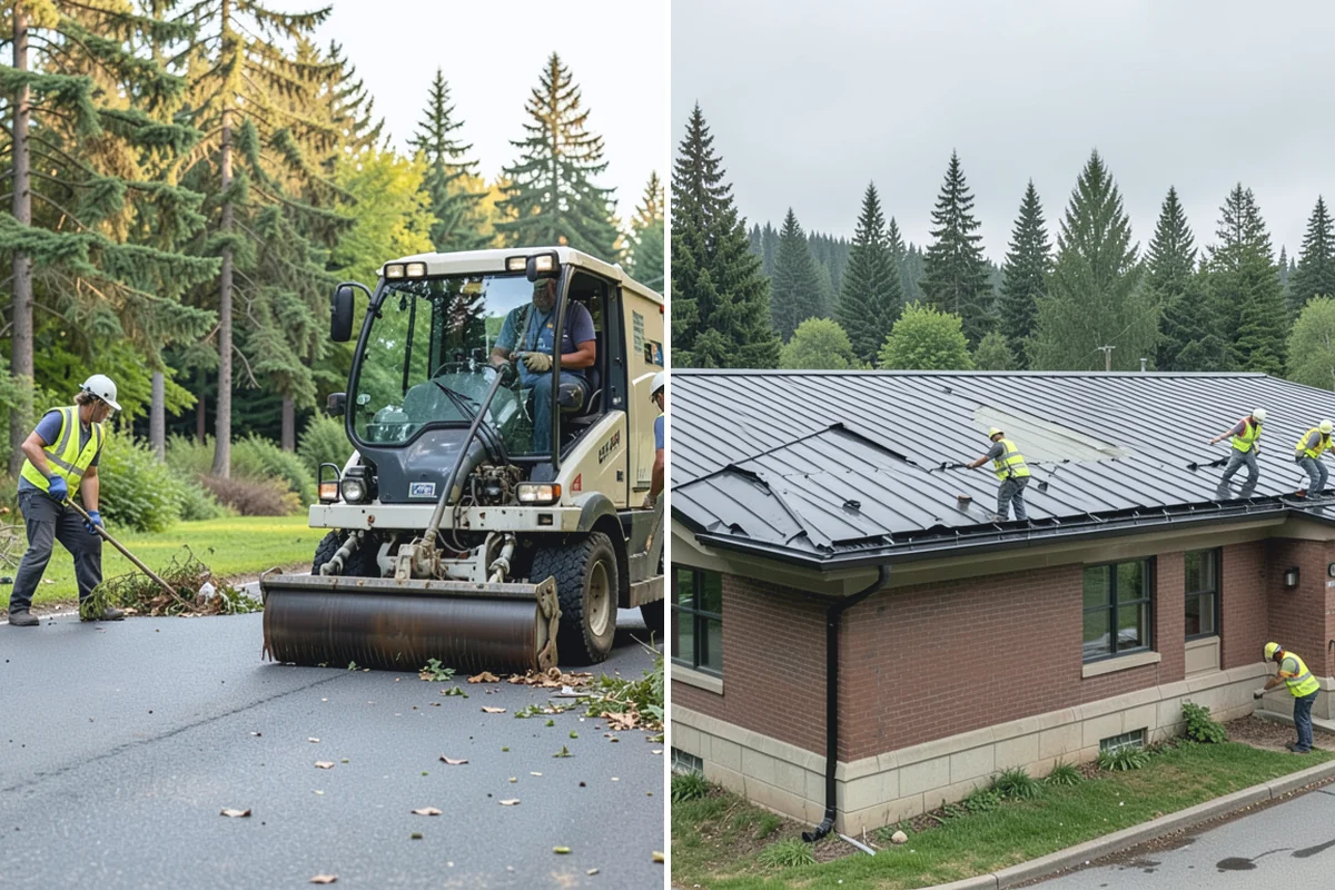 Line Striping in Buckley, Pierce County, WA - Measure the site and confirm the striping layout