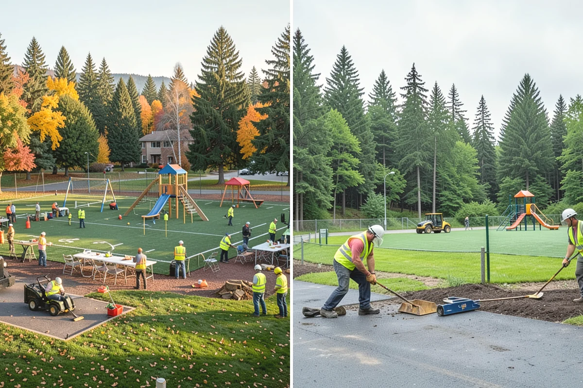 Line Striping in Carbonado, Pierce County, WA - Measure the site and confirm the striping layout