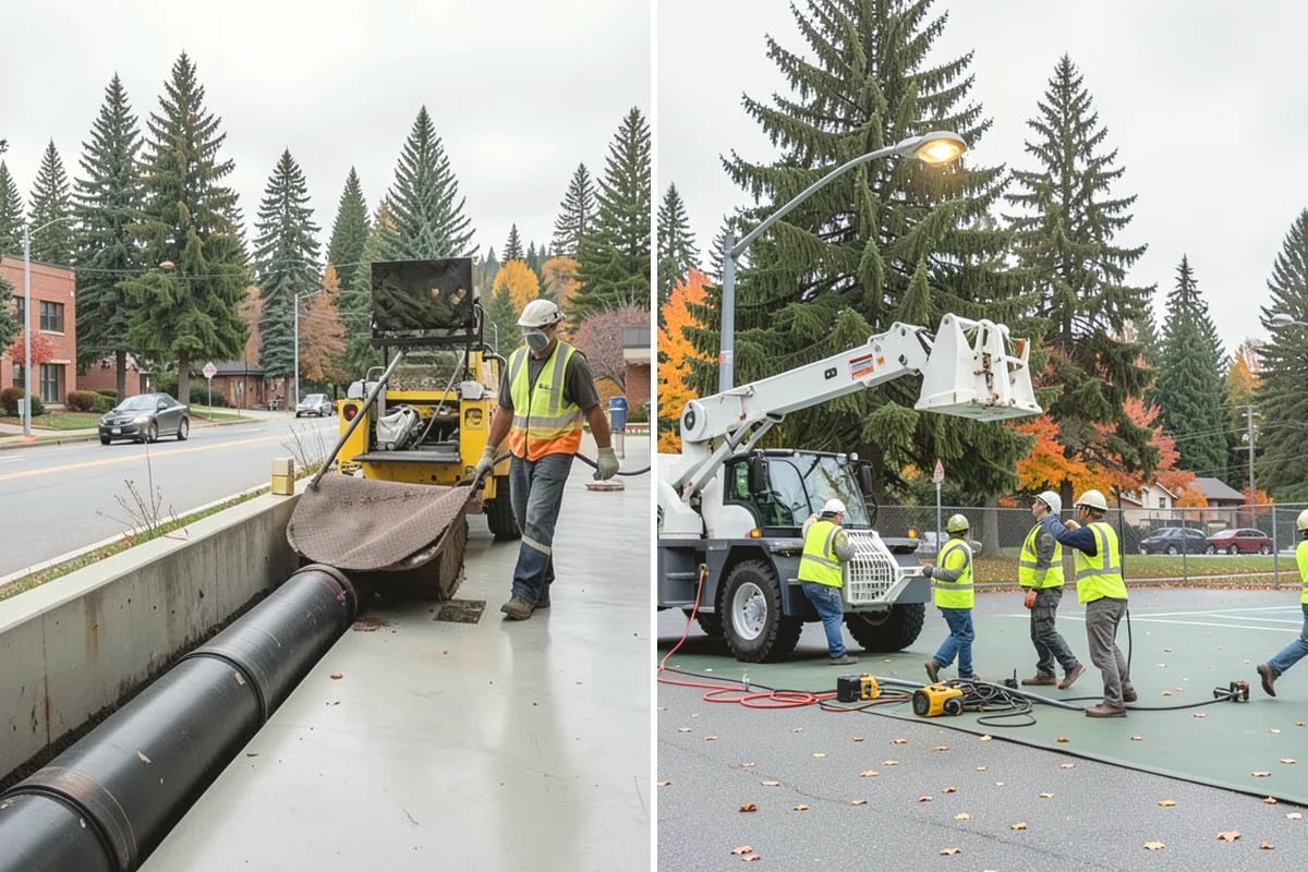 Line Striping in Duvall, King County, WA - Measure the site and confirm the striping layout