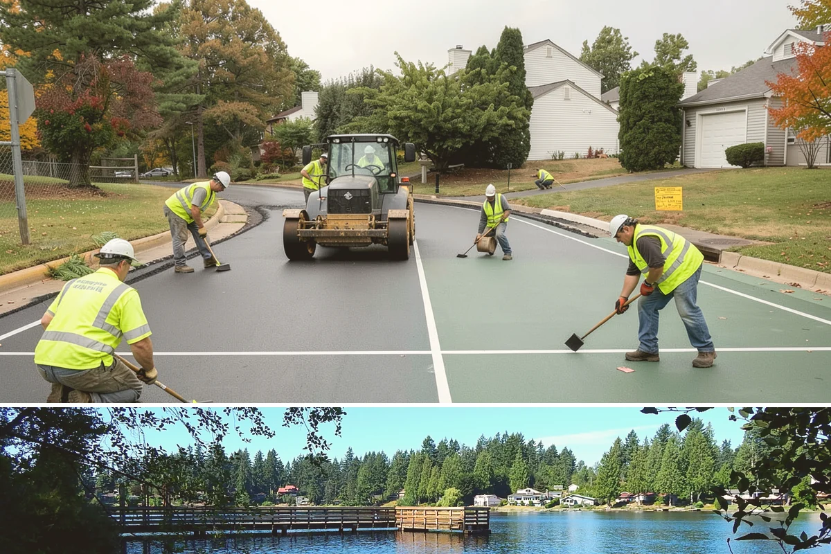 Line Striping in Federal Way, King County, WA - Dry-weather months from late spring through early fall provide the best paint adhesion and cure conditions.