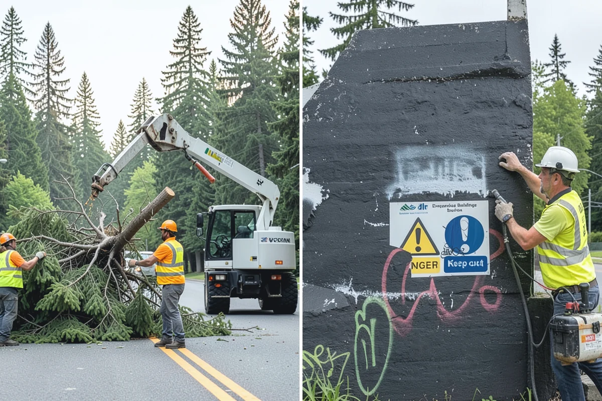 Line Striping in Hamilton, Skagit County, WA - Measure the site and confirm the striping layout