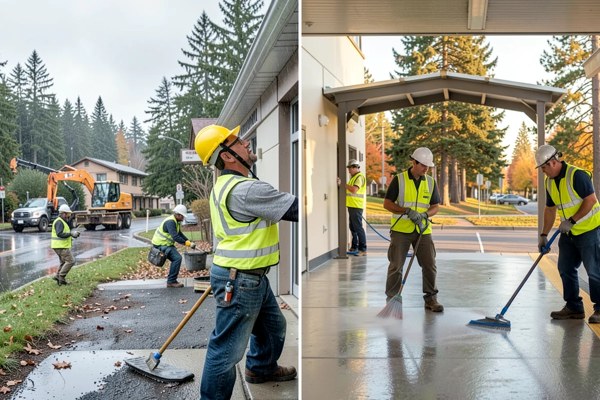 Line Striping in Lake Forest Park, King County, WA - Measure the site and confirm the striping layout