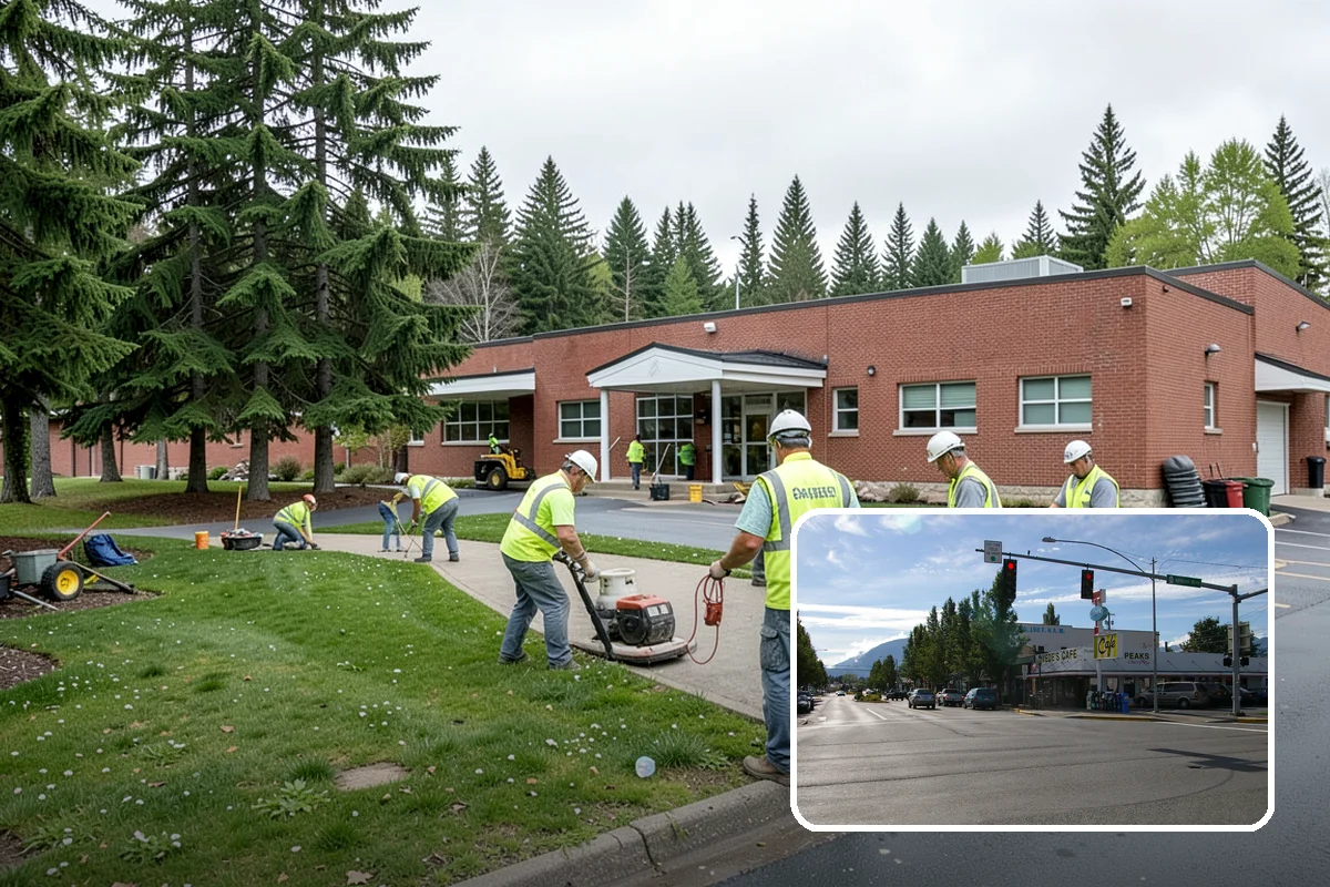 Line Striping in North Bend, King County, WA - Well-defined lanes and parking stalls