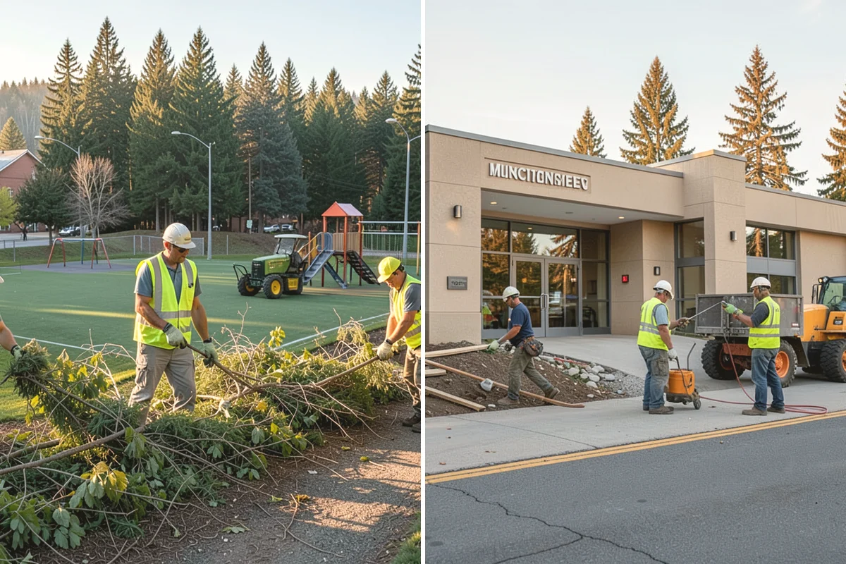 Line Striping in North Bend, King County, WA - Measure the site and confirm the striping layout