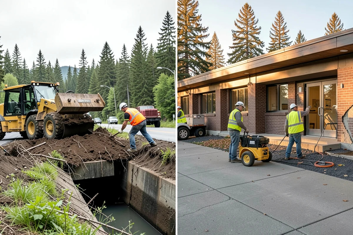 Line Striping in SeaTac, King County, WA - Measure the site and confirm the striping layout