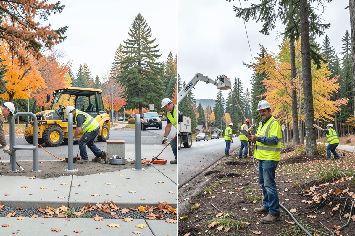 Line Striping in Skykomish, King County, WA - Measure the site and confirm the striping layout