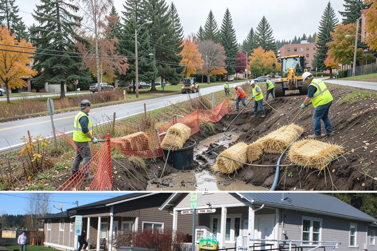 Line Striping in South Prairie, Pierce County, WA - Dry-weather months from late spring through early fall provide the best paint adhesion and cure conditions.