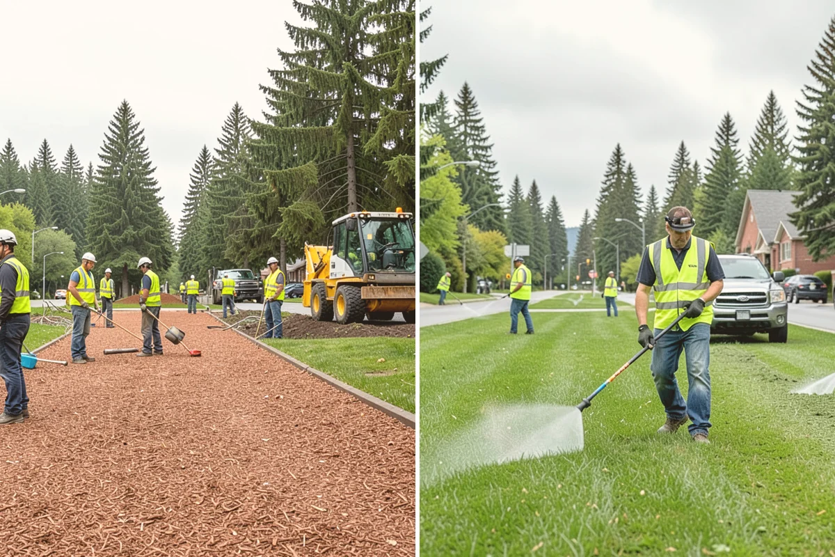 Line Striping in Stanwood, Snohomish County, WA - Measure the site and confirm the striping layout
